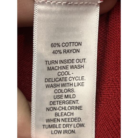 Anthropologie Shrinking Violet sweater Womens XS Red Tunic Bright Colorful - Picture 5 of 7